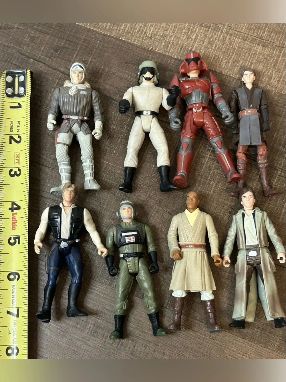 Mixed Lot of 9 Star Wars Loose Action Figure w/AT-AT Walker Mixed Years *READ*